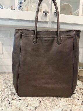 Cole Haan Dark Brown Leather vintage Tote Briefcase